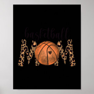 Basketball Mum Leopard Print Cheetah Proud Mum Spo