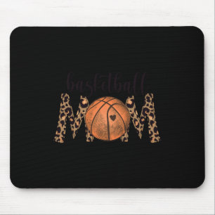 Basketball Mum Leopard Print Cheetah Proud Mum Spo Mouse Pad