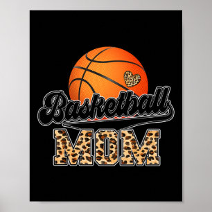 Basketball Mum Leopard Senior 2023 Graduation Moth Poster