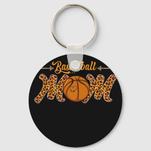 Basketball Mum Leopard Sports Players Mother's Day Key Ring