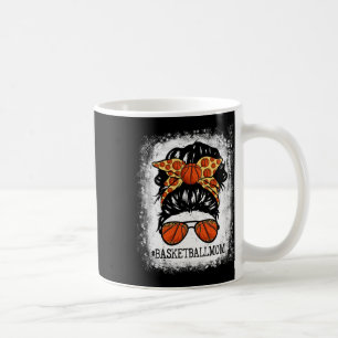 Basketball Mum Messy Bun Hair Player Mum Mothers D Coffee Mug