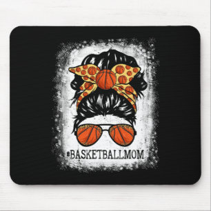 Basketball Mum Messy Bun Hair Player Mum Mothers D Mouse Pad