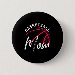 Basketball mum mothers day 6 cm round badge