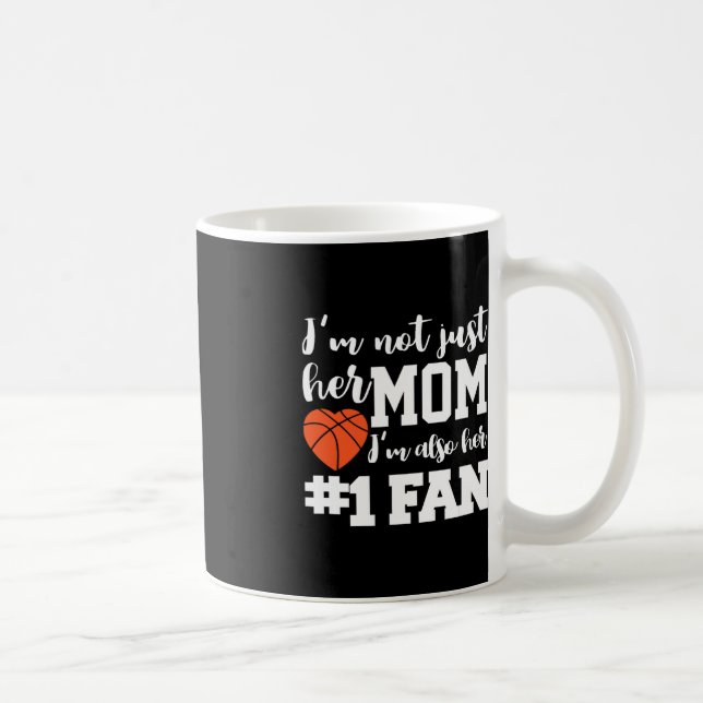 Basketball Mum Number One Fan Basketball Mothers J Coffee Mug (Right)