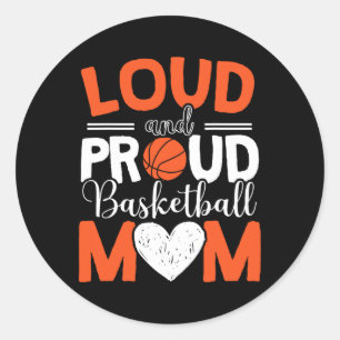 Basketball Mum Player Hoop Junkie Mothers Day Mama Classic Round Sticker