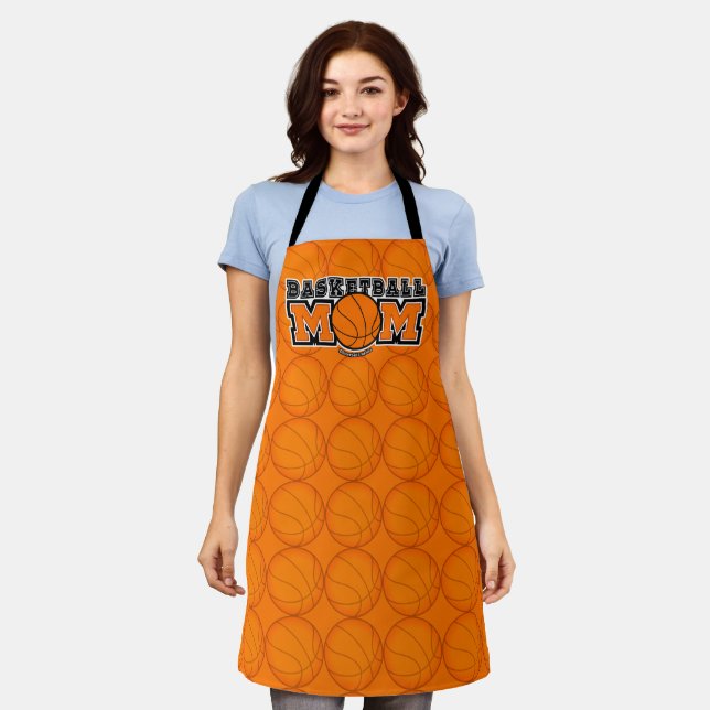 Basketball Mum Screwball Graphics Apron (Worn)
