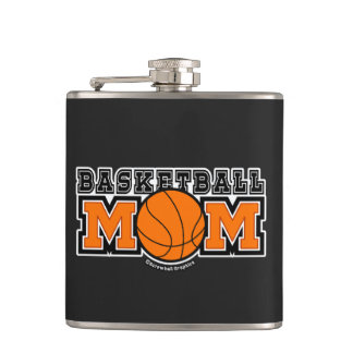 Basketball Mum Screwball Graphics Hip Flask
