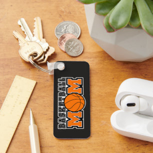 Basketball Mum Screwball Graphics Key Ring