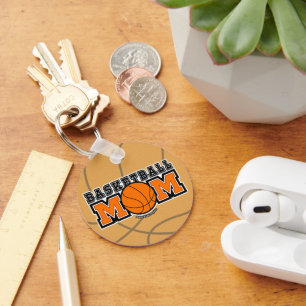Basketball Mum Screwball Graphics Key Ring