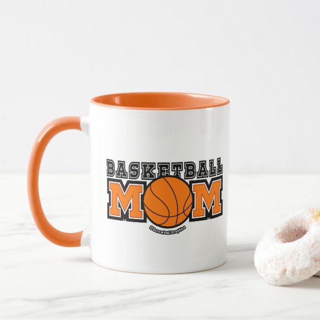 Basketball Mum Screwball Graphics Mug (With Donut)