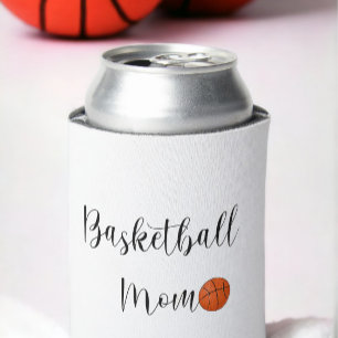 Basketball Mum Script Shirt Cute Can Cooler