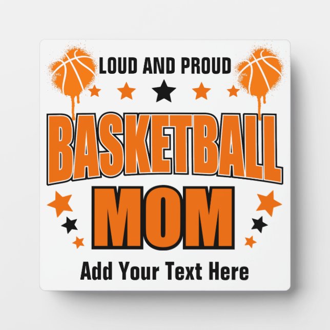 Basketball Mum - Tabletop with Easel Plaque (Front)