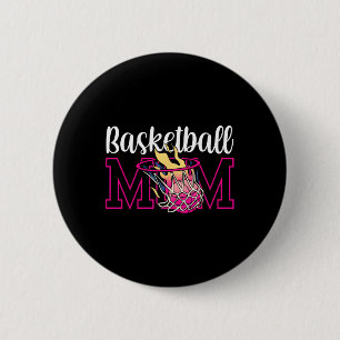 Basketball Mum Team Player Match Coach Mother Momm 6 Cm Round Badge