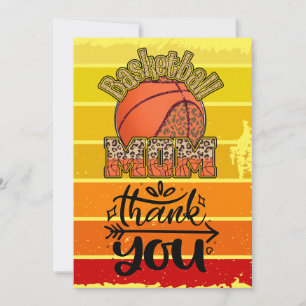 Basketball Mum with  thank you for Mother's Day Holiday Card