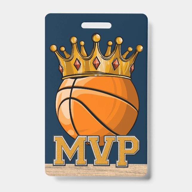 Basketball MVP Badge ID Badge (Front)