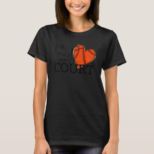 Basketball My Heart Is On That Court Mum Baller Pl T-Shirt
