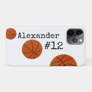Basketball Name and Number White background  iPhone 11 Pro Case