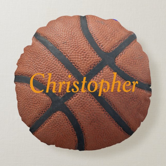 Basketball Name and Postition Round Cushion (Front)