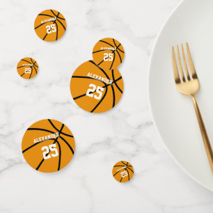 Basketball   Name & Number Confetti