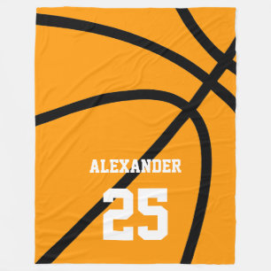 Basketball Name & Number Fleece Blanket