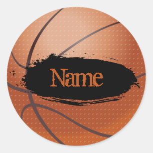 Basketball Name Stickers - Template