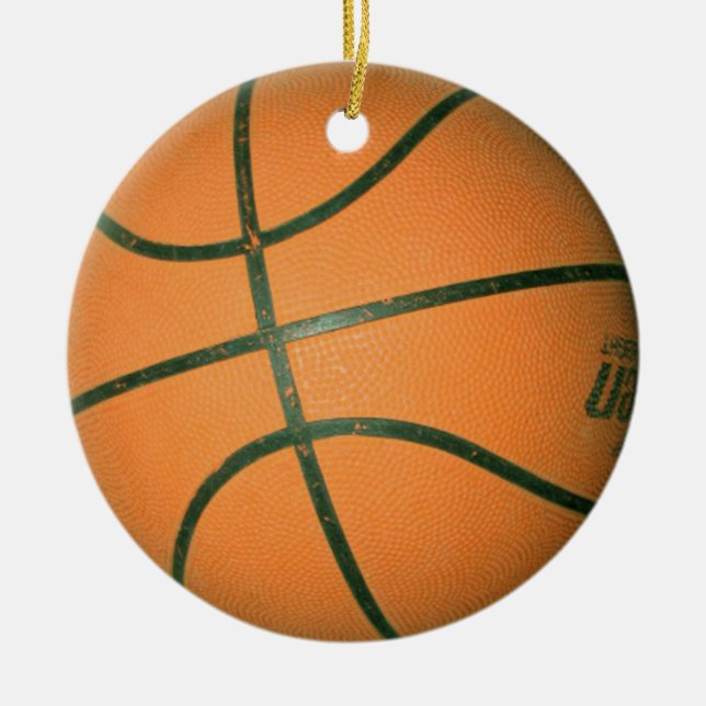 basketball necklace ceramic ornament (Front)