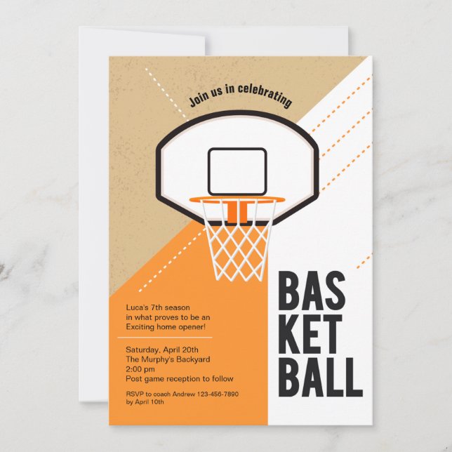 Basketball Net Invitation (Front)