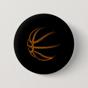 Basketball Novelty- Basketball Player 6 Cm Round Badge