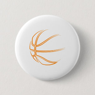 Basketball Novelty- Basketball Player  6 Cm Round Badge