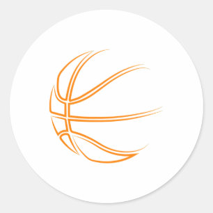 Basketball Novelty- Basketball Player  Classic Round Sticker