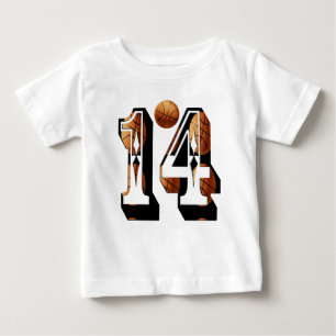 Basketball Number 14 Picture Logo, Baby T-Shirt