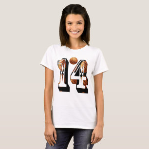 Basketball Number 14 Picture Logo, T-Shirt