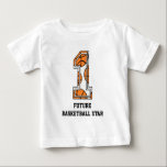 Basketball Number 1 Future Basketball Star Baby T-Shirt<br><div class="desc">A cute design for the future basketball star, featuring the number one with basketballs inside the number. Perfect for the future basketball player who is celebrating their first birthday. Other numbers and sports available in the CelebrationBazaar store. If the number or sport you would like is not available, please contact...</div>