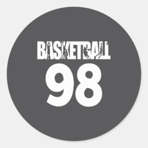 Basketball Number 98 My Favorite Basketball Player Classic Round Sticker