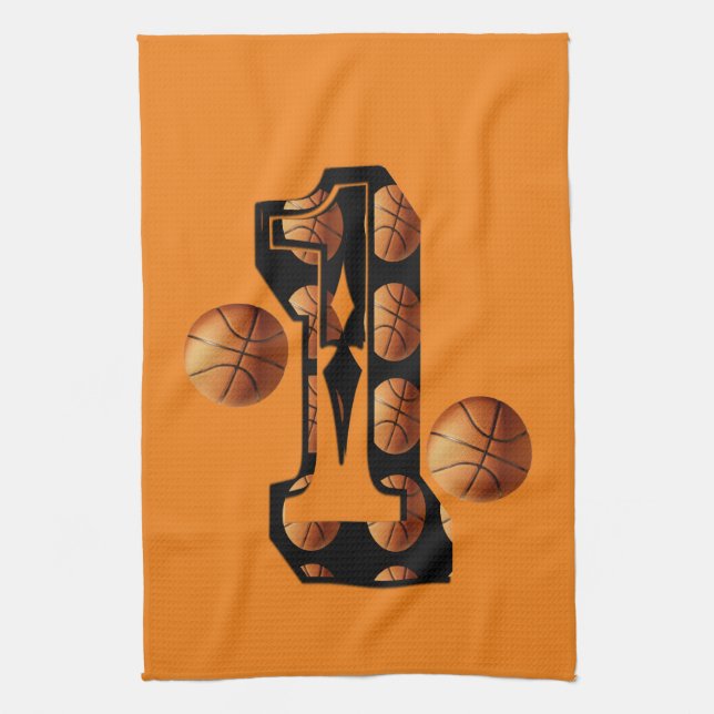 Basketball Number One, Tea Towel (Vertical)