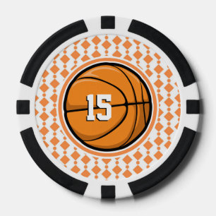 Basketball Number Poker Chips