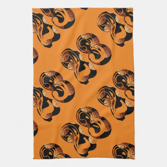 Basketball Number Twenty Three, Tea Towel (Vertical)