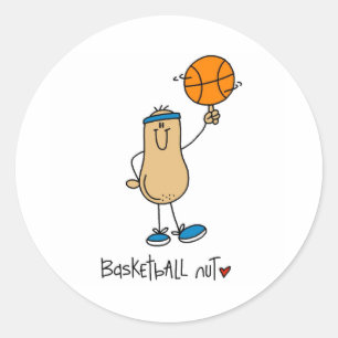 Basketball Nut Classic Round Sticker