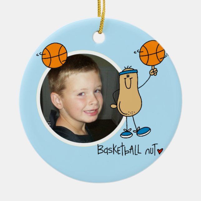 Basketball  Nut Photo Keepsake Ornament (Front)