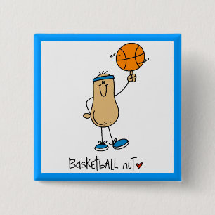 Basketball Nut T-shirts and Gifts 15 Cm Square Badge