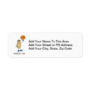 Basketball Nut T-shirts and Gifts Return Address Label