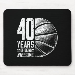 Basketball Old Years 40 Basketball 40th Player Hum Mouse Pad