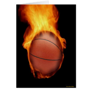Basketball On Fire Card