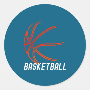 Basketball Outdoor Bball Indoor Basketball Classic Round Sticker
