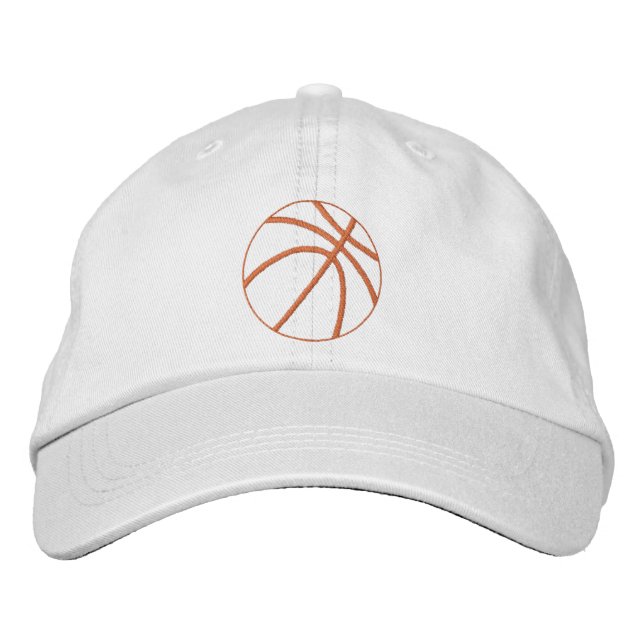 Basketball Outline Embroidered Hat (Front)