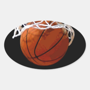 Basketball Oval Sticker