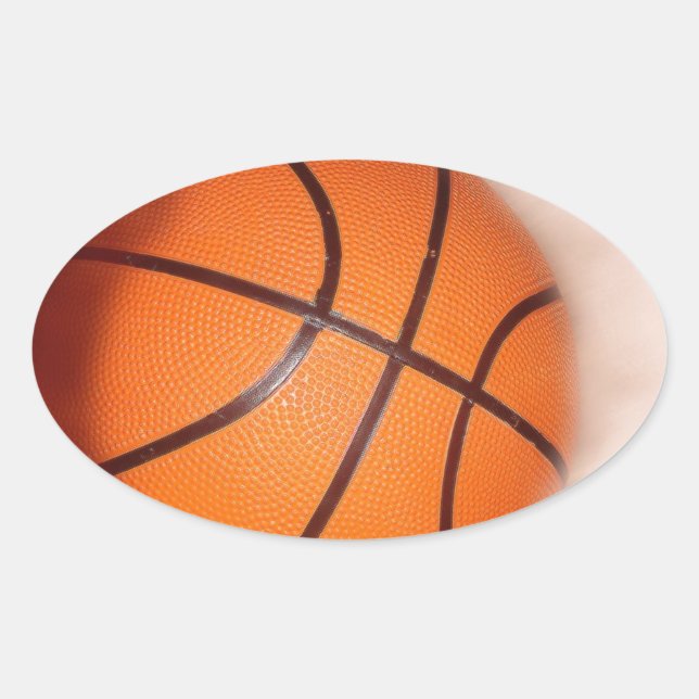 Basketball Oval Sticker (Front)