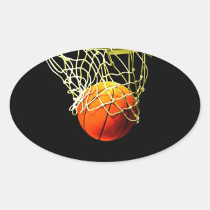 Basketball Oval Stickers