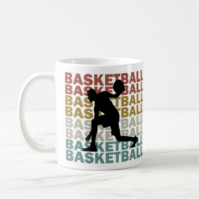 basketball palyer vintage coffee mug (Left)