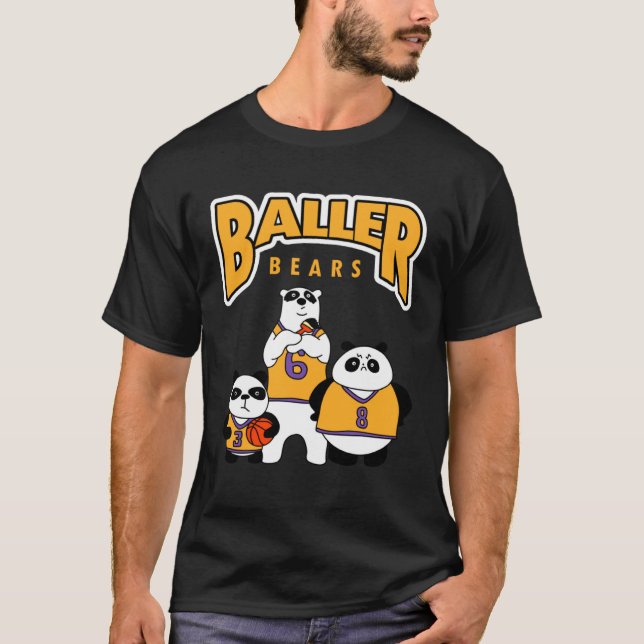 Basketball Panda Bears with Undercover Polar Bear T-Shirt (Front)